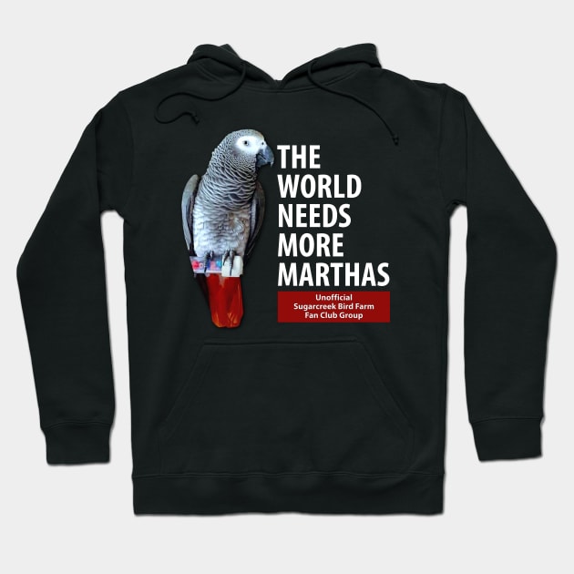 Martha - white type Hoodie by Just Winging It Designs